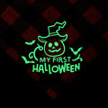 Plaid Glow-in-the-Dark Halloween Dog Bandana