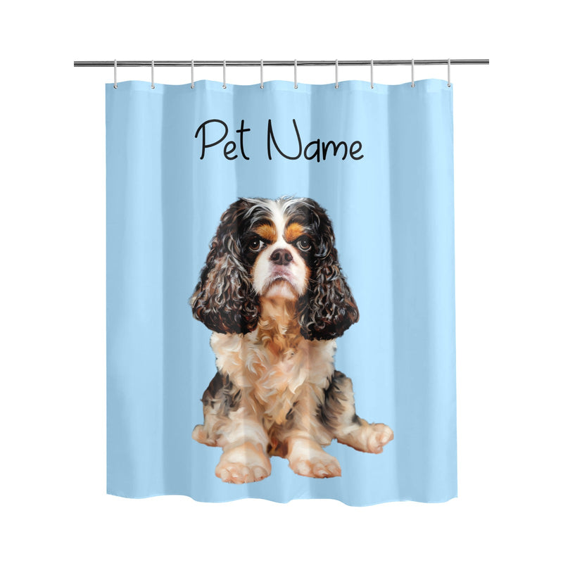 Custom Pet Photo Portrait Shower Curtain, Personalized Photo Shower Curtain