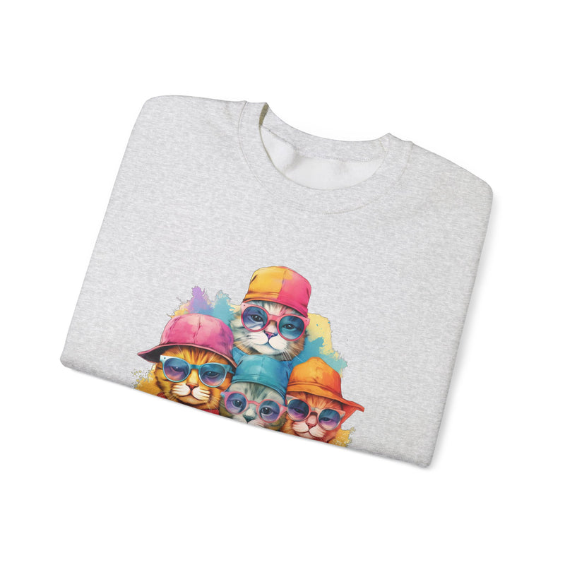 Cats in Quirky Hats & Sunglasses T-Shirt | Fun Whimsical Design