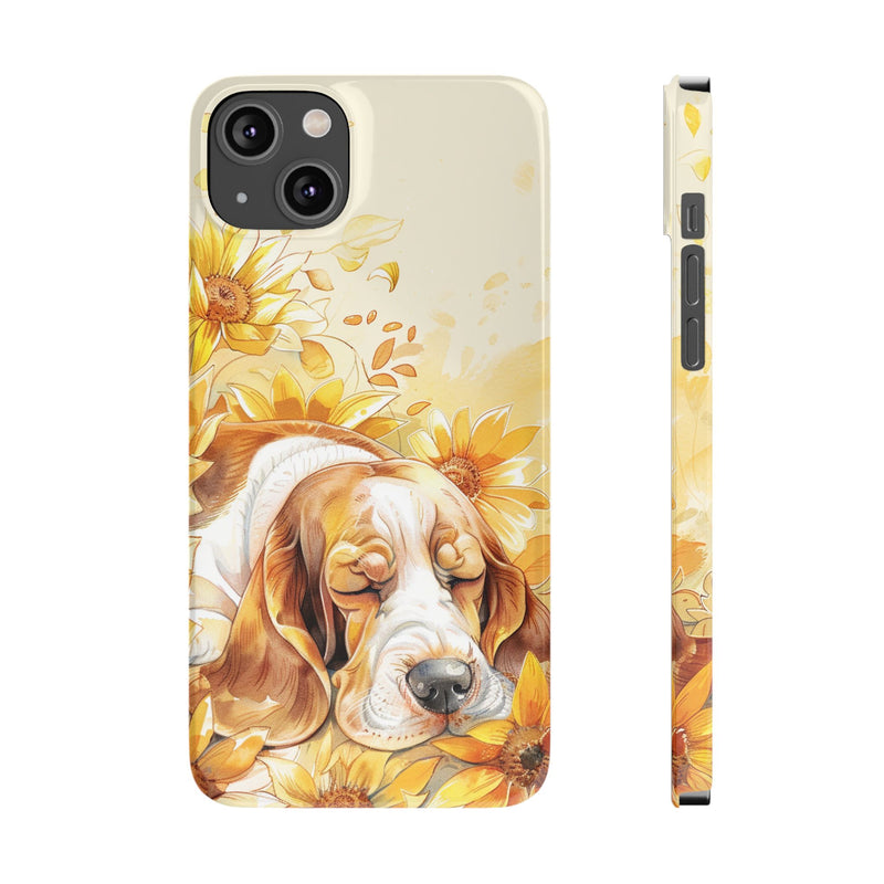 Basset Hound iPhone Slim Phone Cases