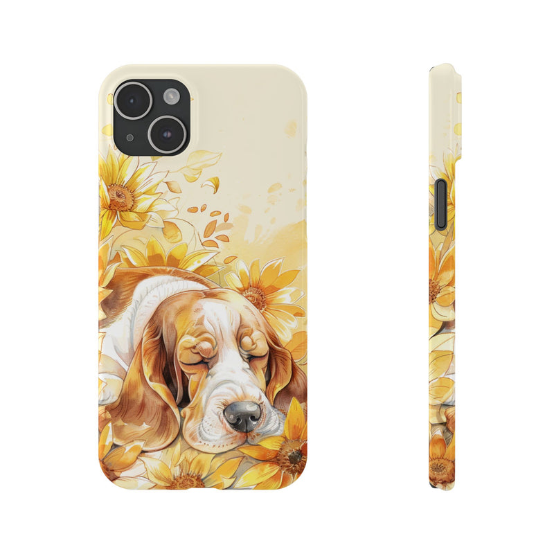 Basset Hound iPhone Slim Phone Cases