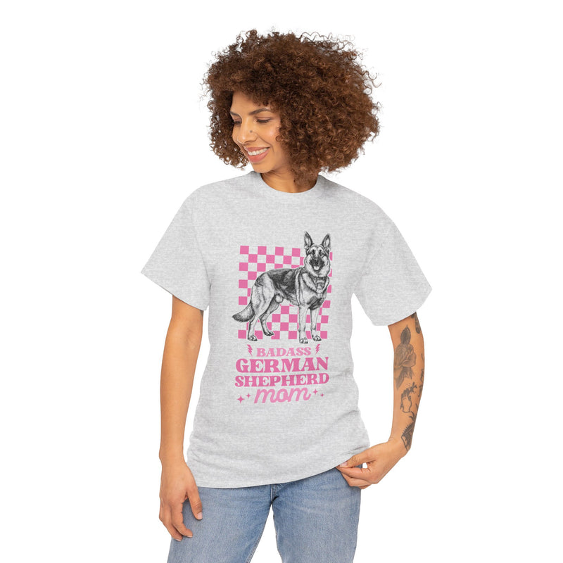 Badass German Shepherd Mom Unisex Heavy Cotton Tee