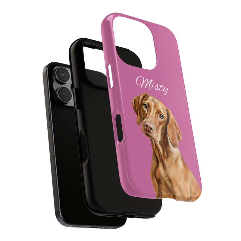 Custom Pet Portrait iPhone Case – Durable Dual-Layer Protection