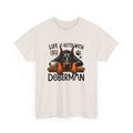 Life is Better with Coffee Doberman Unisex Heavy Cotton Tee