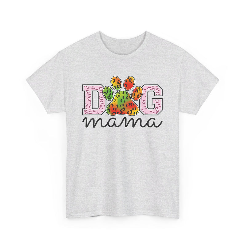 Dog Mama Unisex Heavy Cotton Tee | Dog Paw Print Tshirt