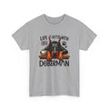 Life is Better with Coffee Doberman Unisex Heavy Cotton Tee