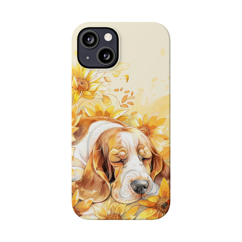 Basset Hound iPhone Slim Phone Cases