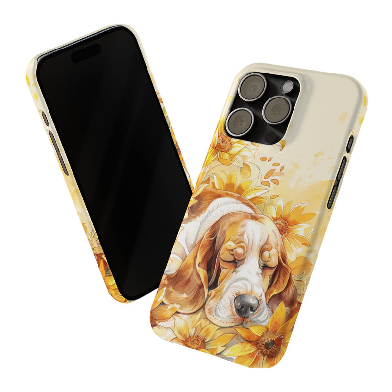 Basset Hound iPhone Slim Phone Cases