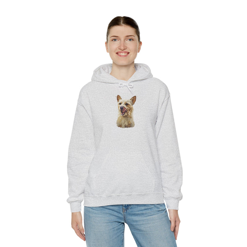 Custom Pet Portrait Unisex Heavy Blend™ Hooded Sweatshirt | Personalized Dog Portrait Hoodie