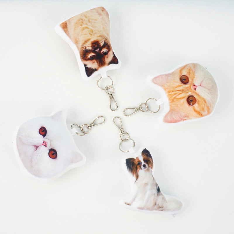 Custom Pet Keychain with Dog and Cat Photos