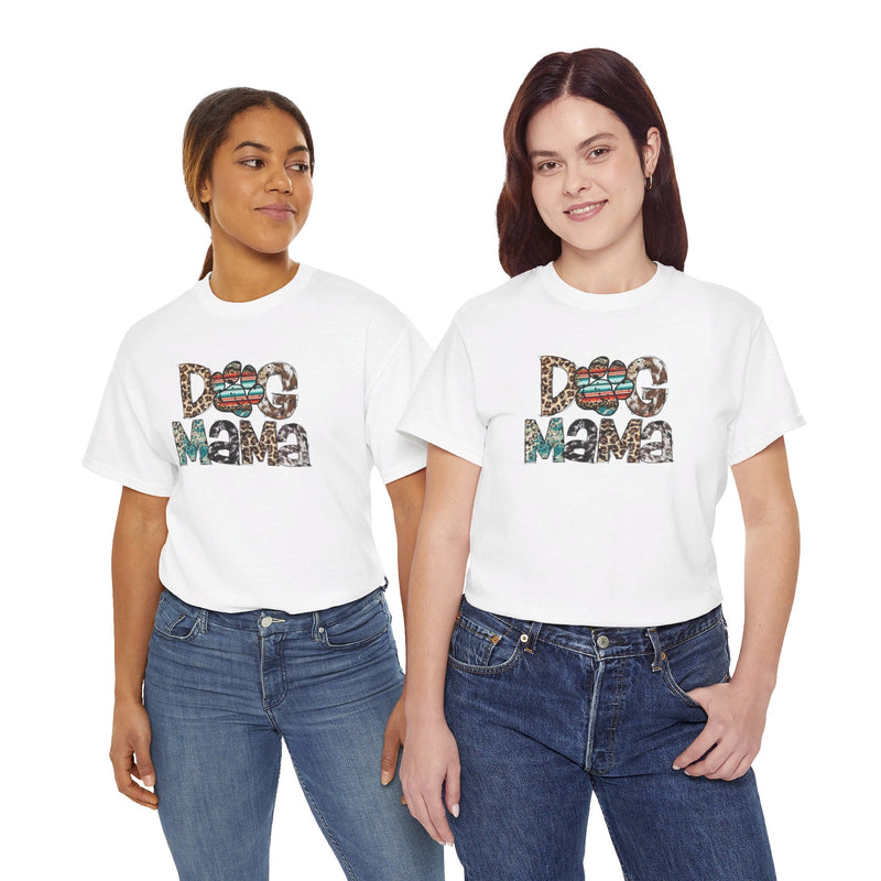 Dog Mama Unisex Heavy Cotton Tee | Dog Mama Paw Print Shirt