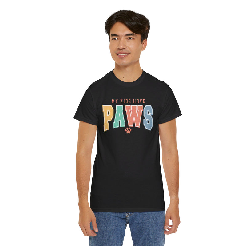 My Kids Have Paws Unisex Heavy Cotton Tee