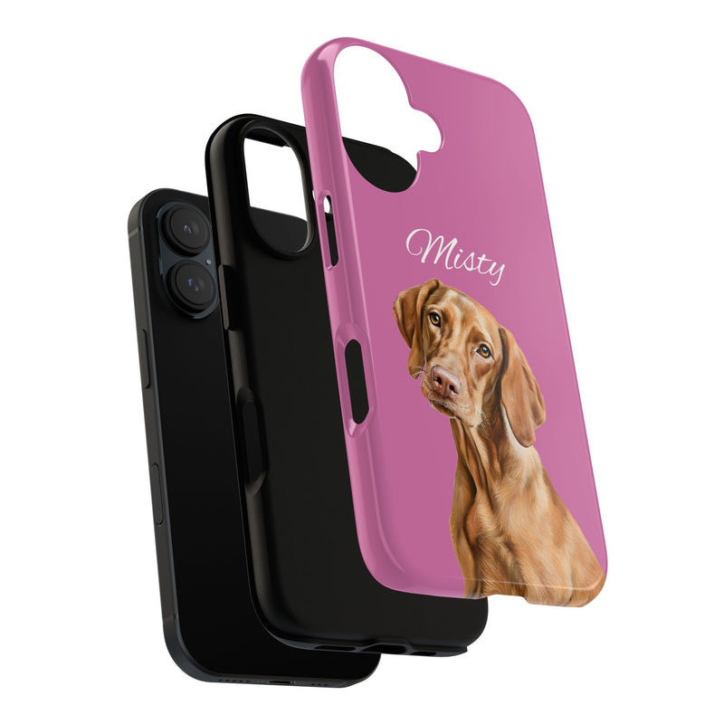 Custom Pet Portrait iPhone Case – Durable Dual-Layer Protection