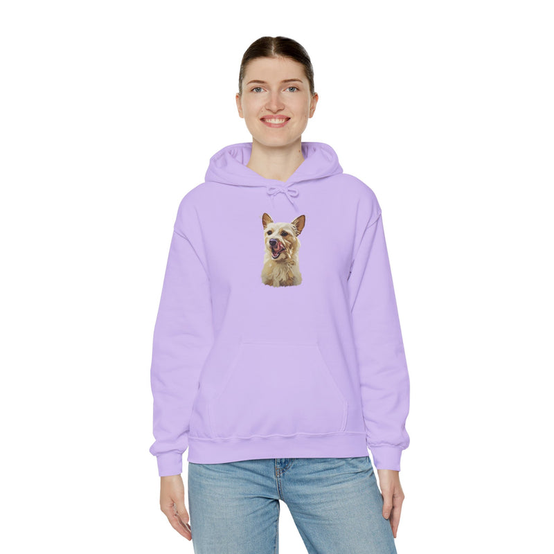 Custom Pet Portrait Unisex Heavy Blend™ Hooded Sweatshirt | Personalized Dog Portrait Hoodie