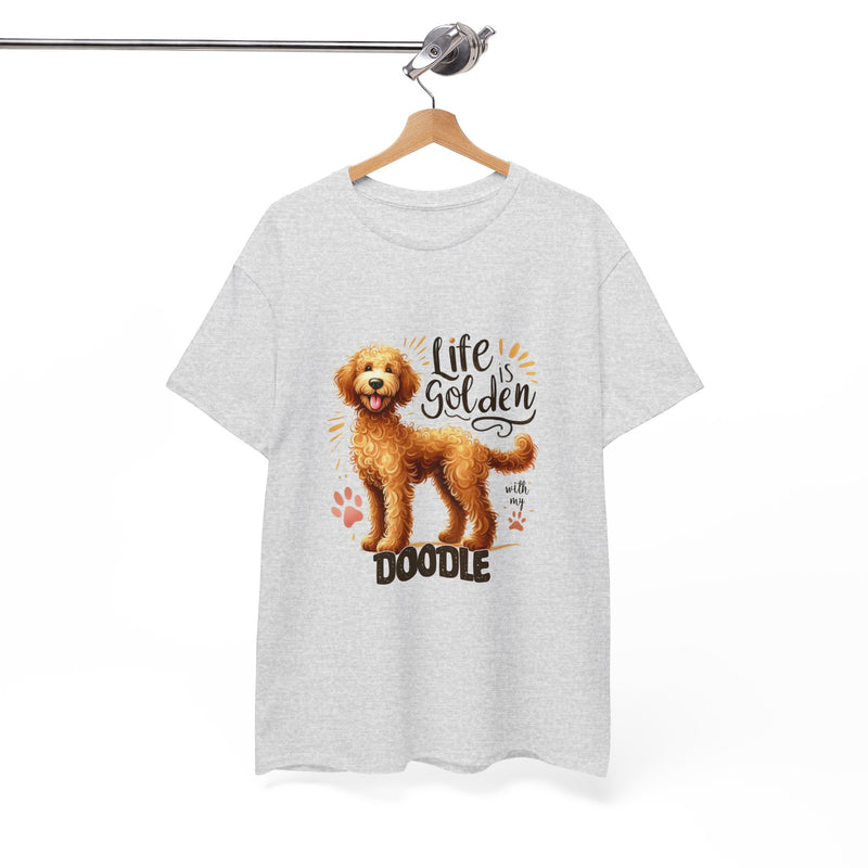 Life is Golden with My Doodle Unisex Heavy Cotton Tee