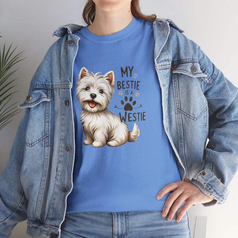 My Bestie is a Westie Unisex Heavy Cotton Tee