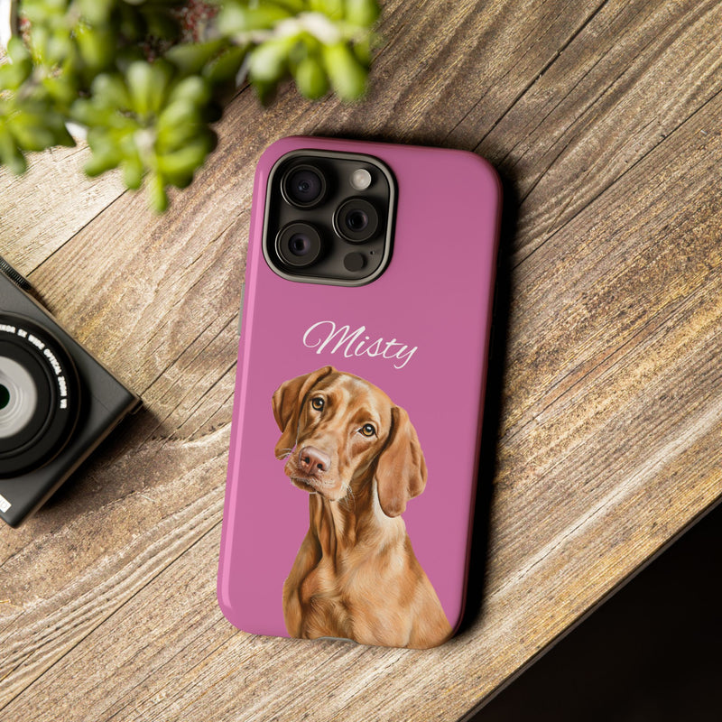 Custom Pet Portrait iPhone Case – Durable Dual-Layer Protection