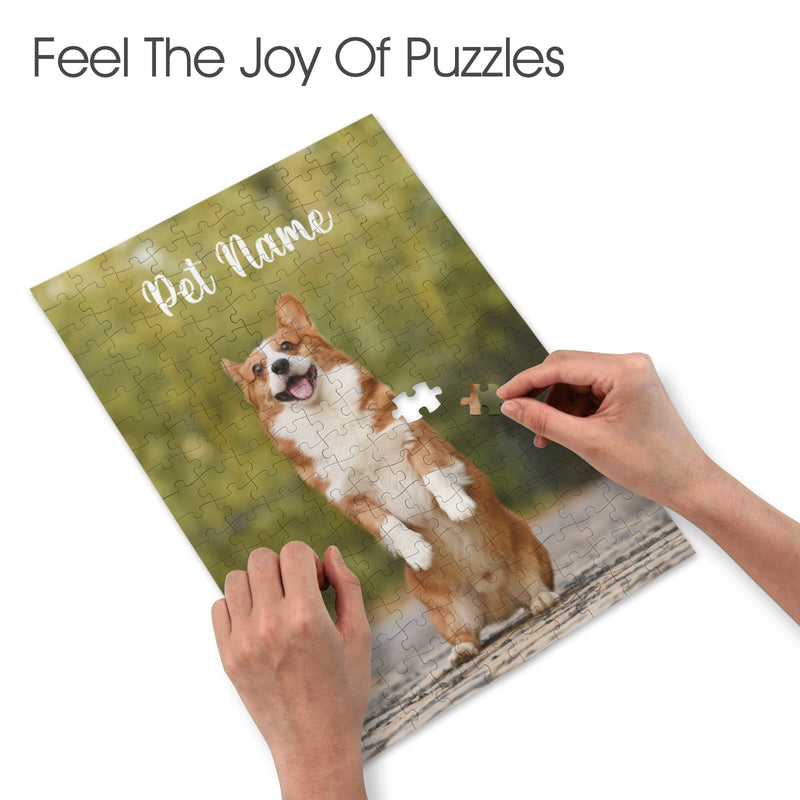 Personalized Dog Photo Wooden Jigsaw Puzzle – Custom Pet Photo Puzzle Gift, Unique Wood Puzzle for Home Décor