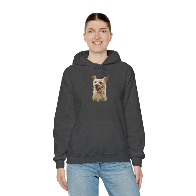 Custom Pet Portrait Unisex Heavy Blend™ Hooded Sweatshirt | Personalized Dog Portrait Hoodie