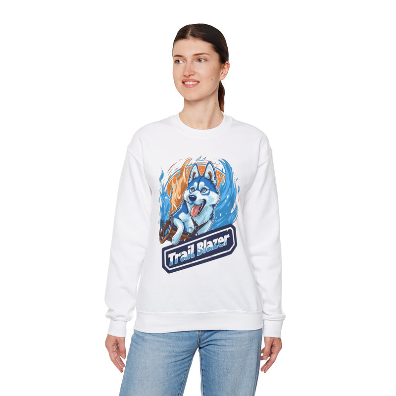 Trail Blazer Siberian Husky Unisex Crewneck Sweatshirt – Sled Dog Design