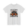 Life is Better with Coffee Doberman Unisex Heavy Cotton Tee