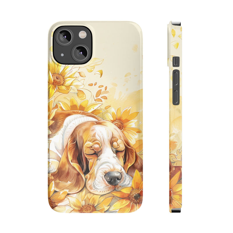 Basset Hound iPhone Slim Phone Cases