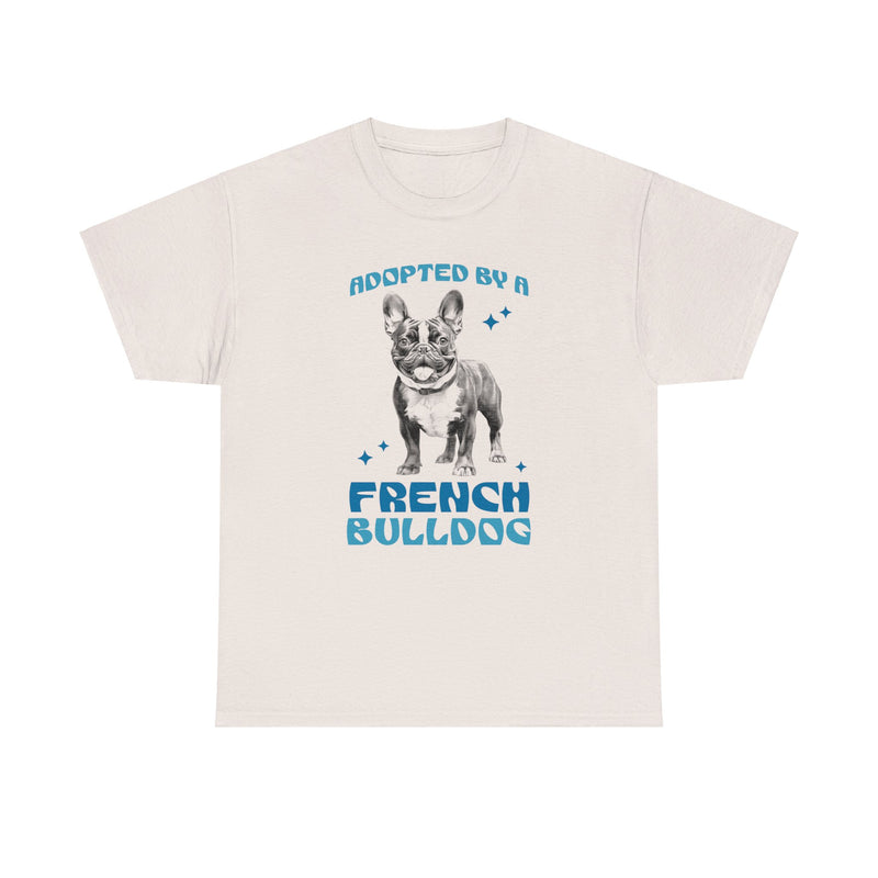 Adopted By A French Bulldog Unisex Heavy Cotton Tee