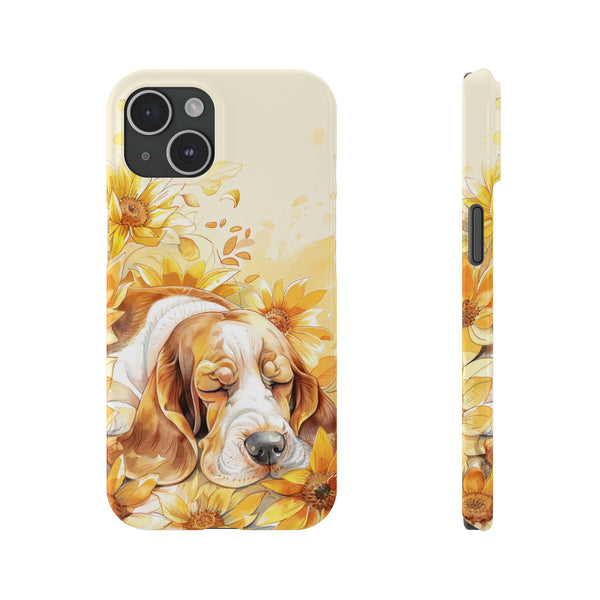 Basset Hound iPhone Slim Phone Cases