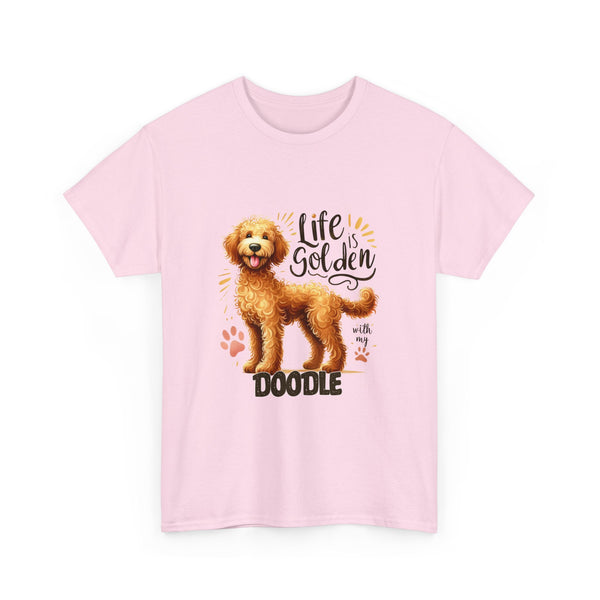 Life is Golden with My Doodle Unisex Heavy Cotton Tee