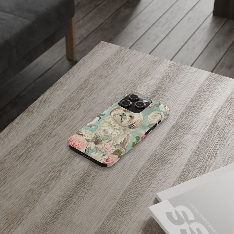 Havanese with Flowers Slim iPhone Cases