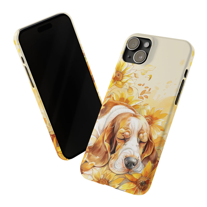 Basset Hound iPhone Slim Phone Cases