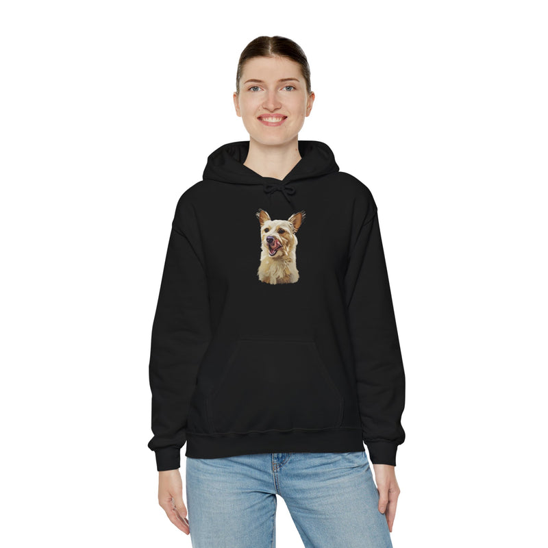 Custom Pet Portrait Unisex Heavy Blend™ Hooded Sweatshirt | Personalized Dog Portrait Hoodie