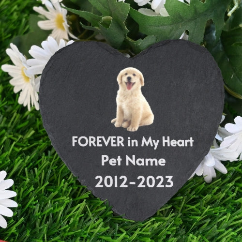 Personalized Heart-Shaped Pet Memorial Stone – Honoring Cherished Memories