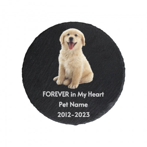 Personalized Round Shaped Pet Memorial Stone – Honoring Cherished Memories