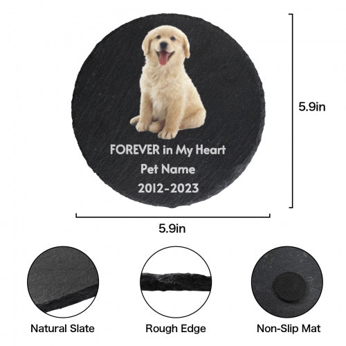 Personalized Round Shaped Pet Memorial Stone – Honoring Cherished Memories