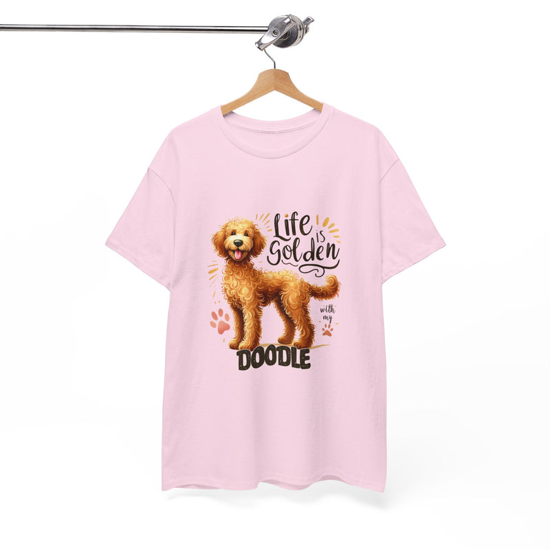 Life is Golden with My Doodle Unisex Heavy Cotton Tee