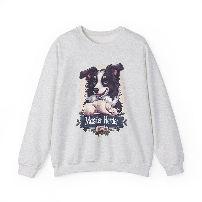 Master Herder Border Collie Unisex Crewneck Sweatshirt – Herding Sheep Design