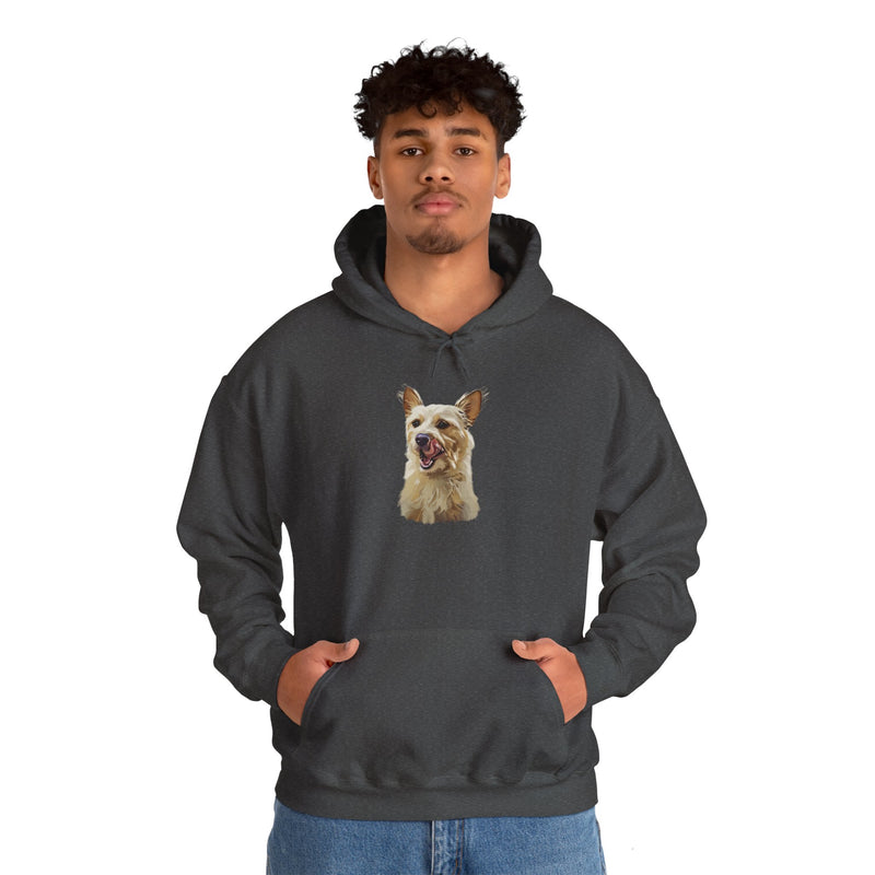 Custom Pet Portrait Unisex Heavy Blend™ Hooded Sweatshirt | Personalized Dog Portrait Hoodie