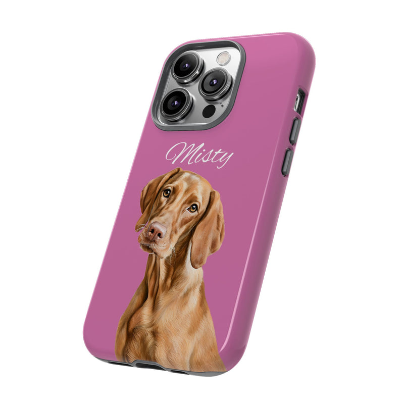 Custom Pet Portrait iPhone Case – Durable Dual-Layer Protection