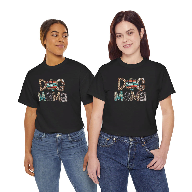 Dog Mama Unisex Heavy Cotton Tee | Dog Mama Paw Print Shirt