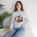 Corgis Halloween Sweatshirt – Three Cute Dogs with Pumpkin Design