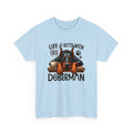 Life is Better with Coffee Doberman Unisex Heavy Cotton Tee