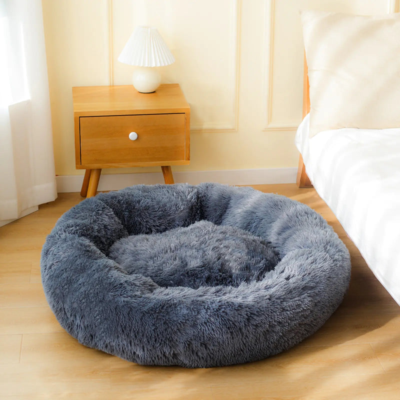 Pet Plush Bed Calming Basket - Ultra-Soft Comfort for Dogs and Cats, Cozy Design