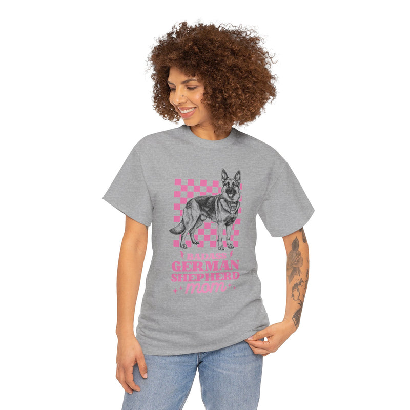 Badass German Shepherd Mom Unisex Heavy Cotton Tee