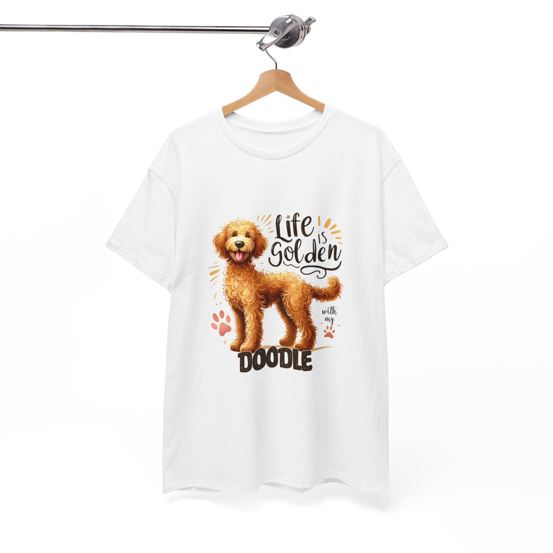 Life is Golden with My Doodle Unisex Heavy Cotton Tee