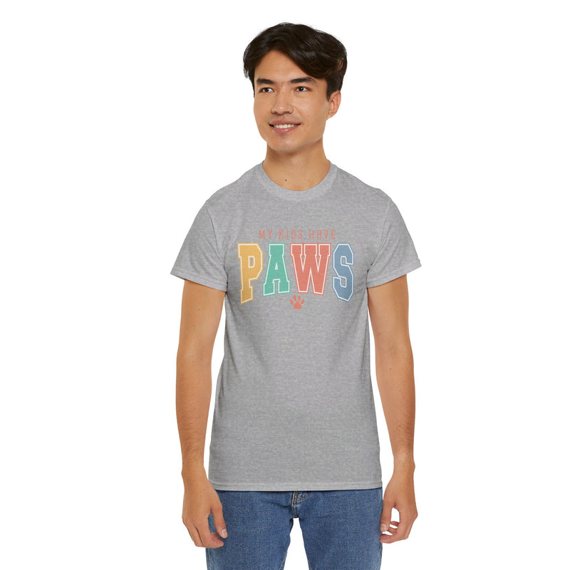 My Kids Have Paws Unisex Heavy Cotton Tee