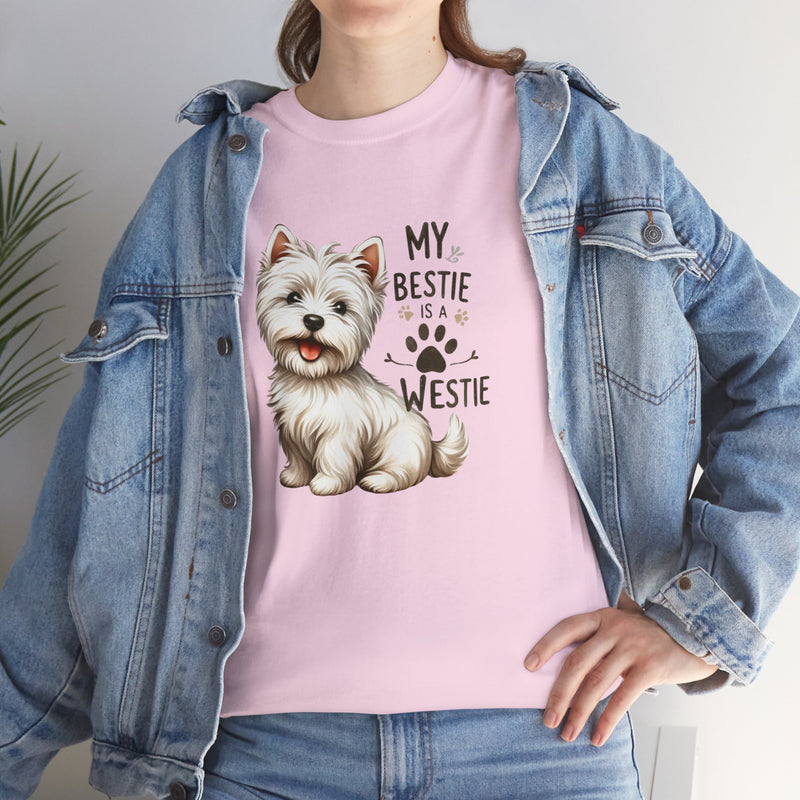 My Bestie is a Westie Unisex Heavy Cotton Tee