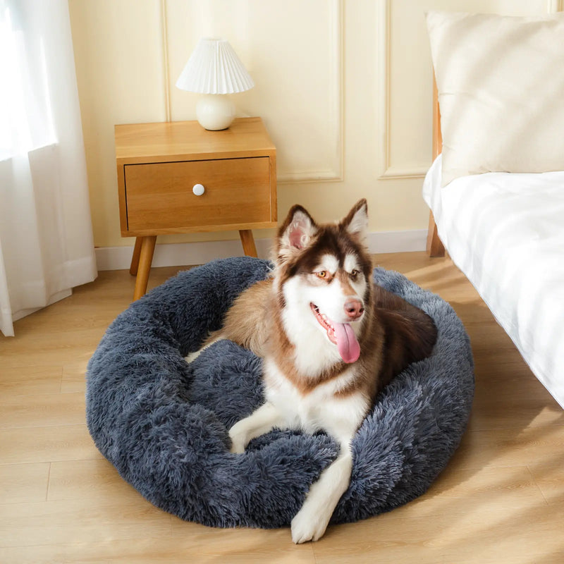 Pet Plush Bed Calming Basket - Ultra-Soft Comfort for Dogs and Cats, Cozy Design