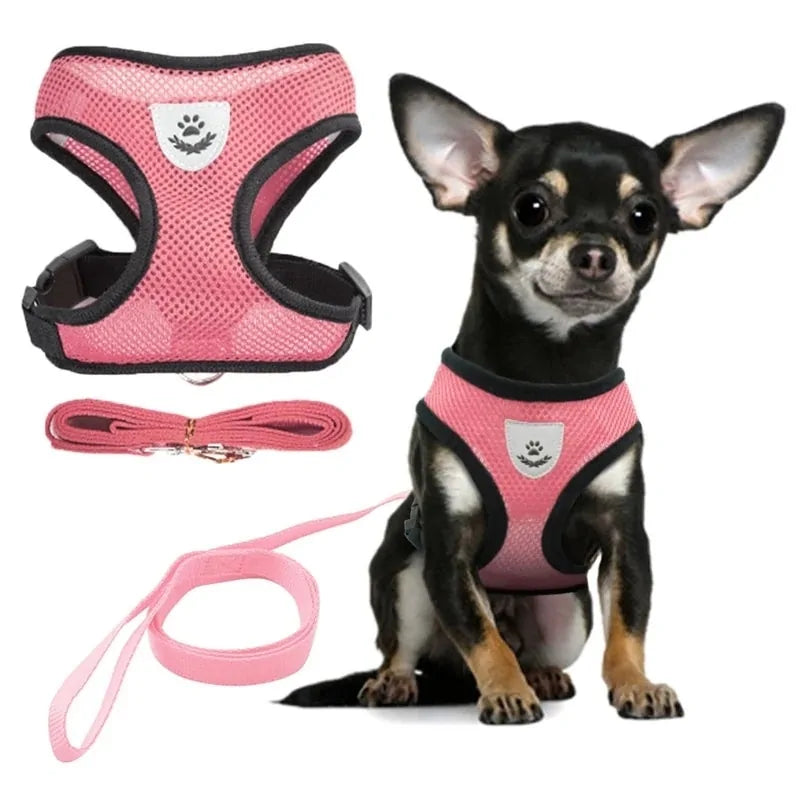 Adjustable Reflective Pet Harness for Dogs and Cats - Comfortable, Breathable Design in Multiple Colors