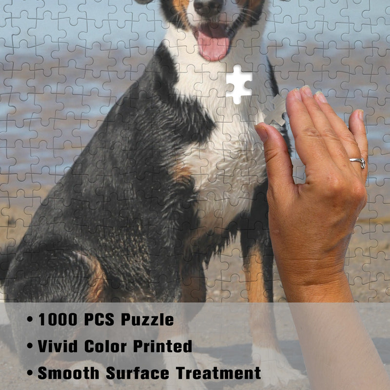 Custom Pet Puzzle 1000 Pieces – Personalized Cat & Dog Photo Puzzle Game, Unique Custom Puzzle Gift